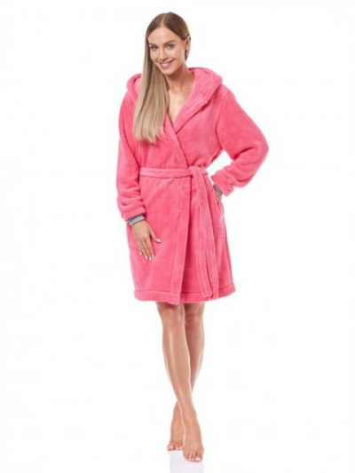 L&L 9134 SB Теплый халат ярко-розовый