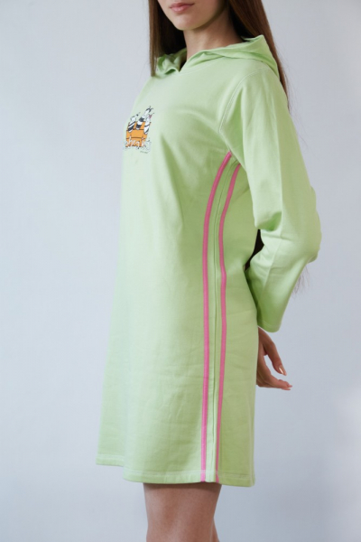 Muzzy M 05 Ночная рубашка с капюшоном салатовый