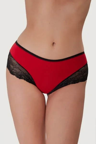 Oro Rosabella трусы женские красный/черный