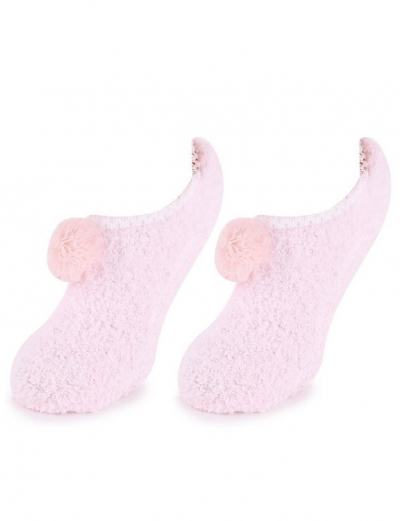 Marilyn COOZY R46 Махровые балетки с помпоном розовый