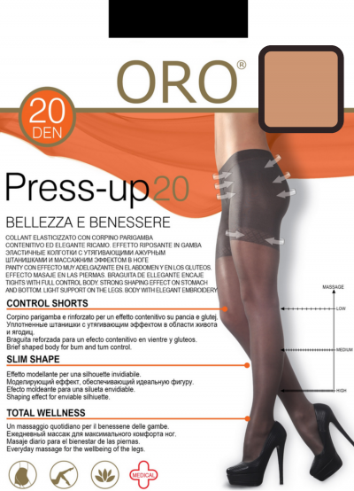 Oro Press up 20 den колготки зі стягуючим ефектом тілесний
