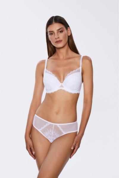 Kinga ALICE B 768/3 Трусы с кружевом бразилиана белый