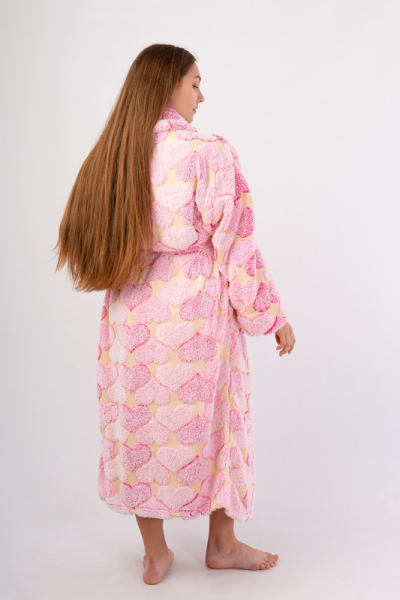 Vienetta Secret Geargette Miss HG 020 Махровый женский халат розовый/желтый/принт