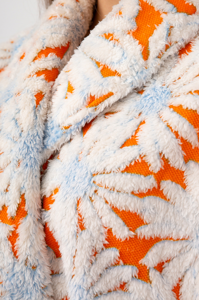 Vienetta Secret Geargette Miss HG 020 Махровый женский халат оранжевый/цветы