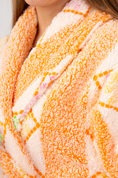 Vienetta Secret Geargette Miss HG 020 Махровый женский халат оранжевый/принт