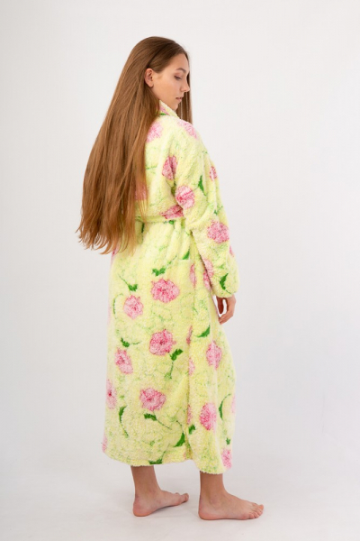 Vienetta Secret Geargette Miss HG 020 Махровый женский халат салатовый/цветы