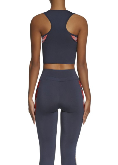 Bas Bleu Teamtop 30 спортивная короткая майка синий