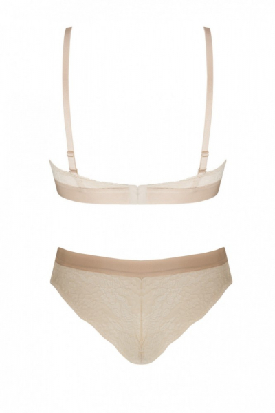 Kinga NATURAL ECO B 749/3 Кружевные трусики бразилиана бежевый