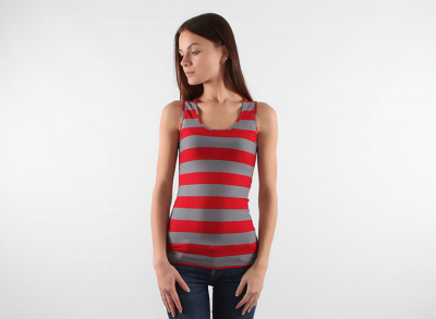 ML 050 Майка из вискозы красный/серый