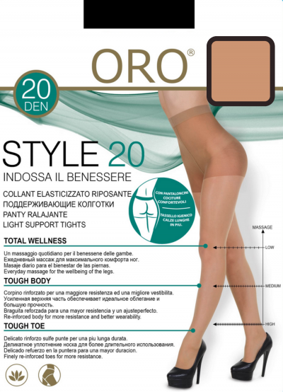 Oro Style 20 den поддерживающие колготки телесный