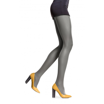 Attractive WOMAN POLAR PLUSH TIGHTS Плотные цветные колготки с флисом серый