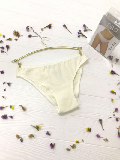 Oro Aurelia женские трусы хлопок молочный