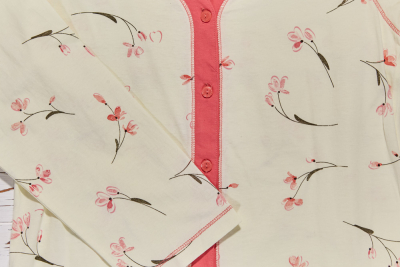 Vienetta Secret VS 70 Хлопковая пижама футболка/бриджи молочный/малиновый