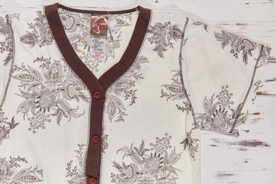 Vienetta Secret VS 70 Хлопковая пижама футболка/бриджи молочный/коричневый