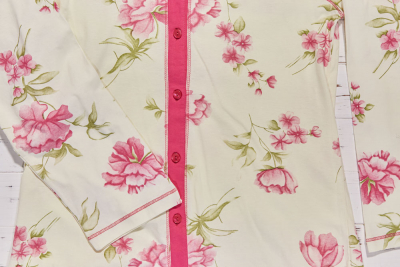 Vienetta Secret VS 70 Хлопковая пижама футболка/бриджи молочный/малиновый