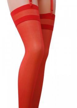 Passion ST002 чулки под пояс красные