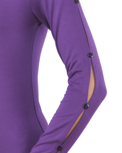 BB 135 Боди с разрезами на рукавах фиолетовый