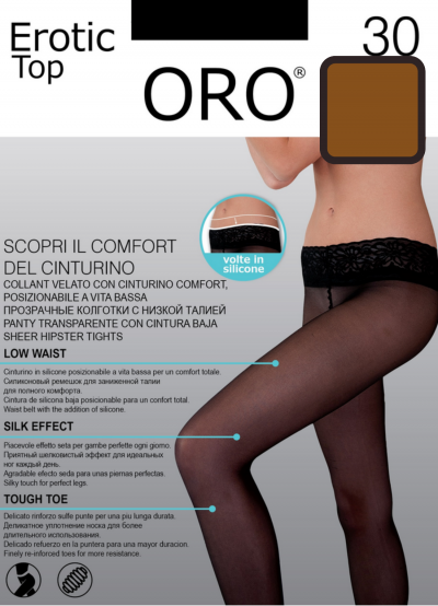 Oro Erotic Top 30 den колготки с низкой талией бронзовый (Vizone)
