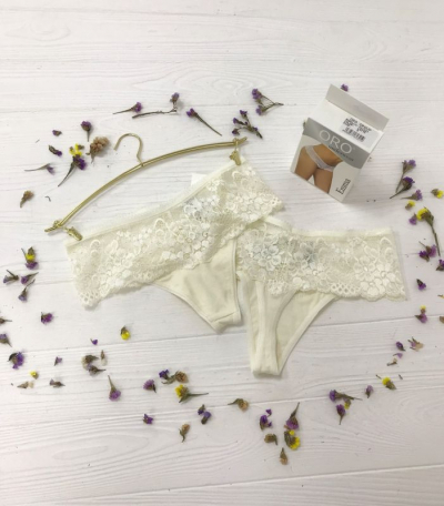 Oro Emma женские стринги большой размер молочный