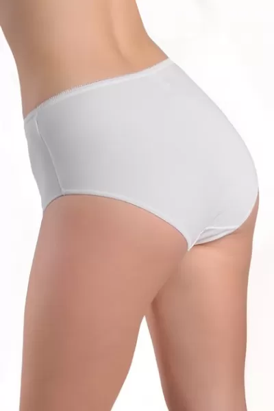 Oro Evelina высокие трусики хлопок белый