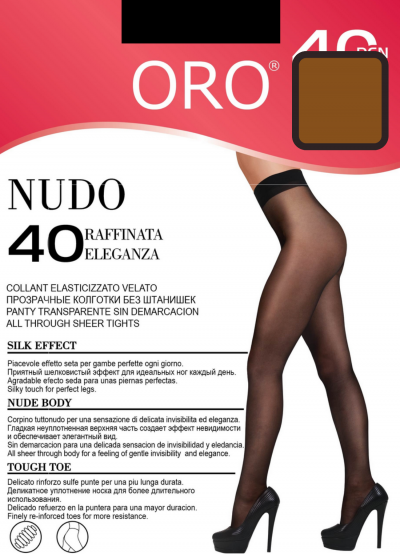 Oro Nudo 40 den колготки без штанишек бронзовый (Vizone)
