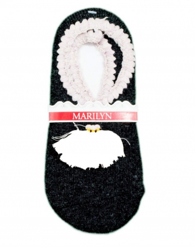 Marilyn BALETKI L40 ANGORA Теплые женские следки с ангорой темно-серый