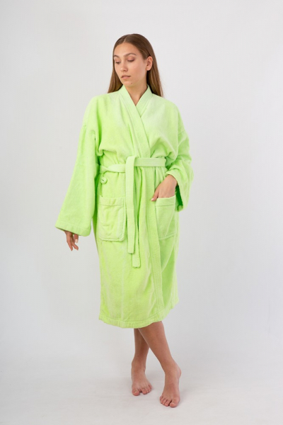 Махровый халат для бани Vienetta Secret Chelsea CH 021 салатовый