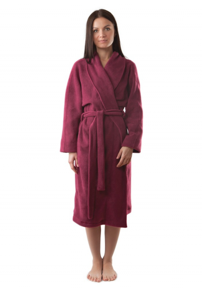 HL 006 флисовый халат бордовый
