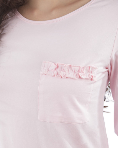 VPL 033 Пижама с штанами хлопок розовый/бордовый