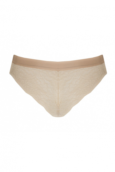 Kinga NATURAL ECO B 749/3 Кружевные трусики бразилиана бежевый