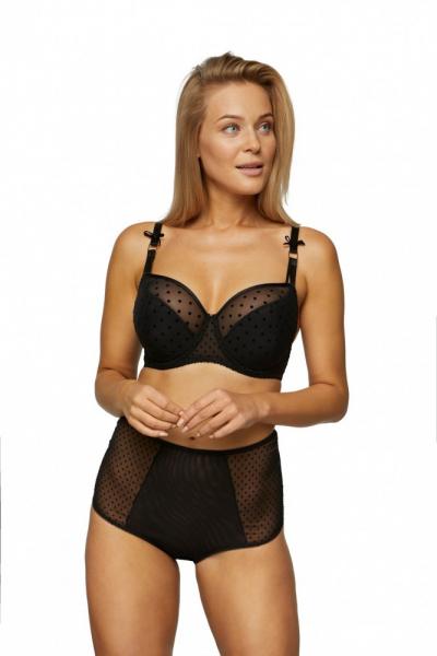 Kinga FLIRTY II BC 762/1 Бюстгальтер в горошек большой размер черный