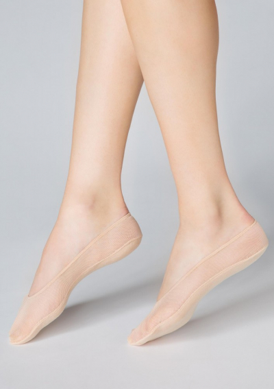 Marilyn STOPKI B43 Следки с прозрачной сеткой телесный