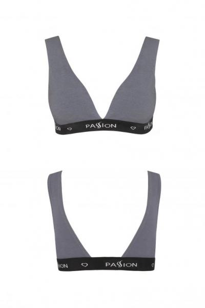 Passion PS015 хлопковый женский топ серый