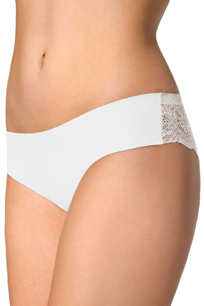 Julimex TANGA Трусы бразилиана с кружевной спинкой белый
