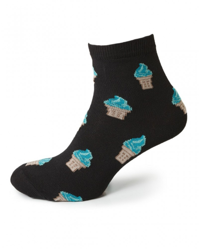 21124 Женские носки с принтом черный