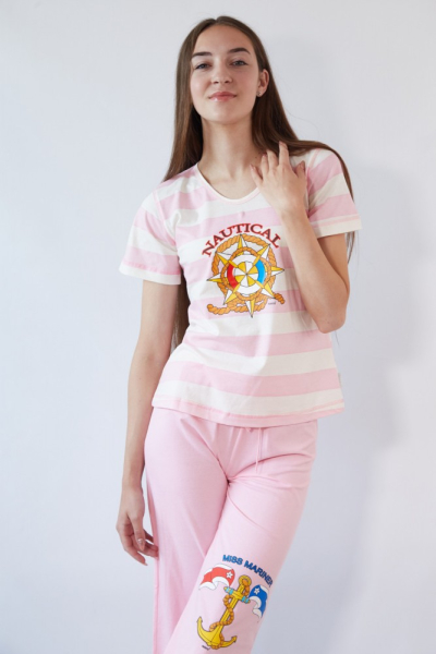 Vienetta Secret VS 21 Пижама футболка/бриджи розовый