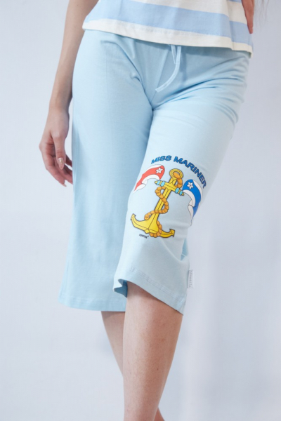 Vienetta Secret VS 21 Пижама футболка/бриджи голубой