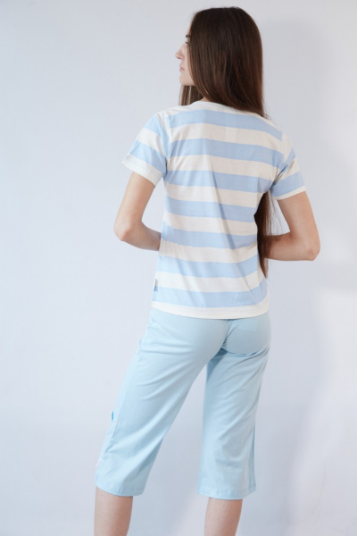 Vienetta Secret VS 21 Пижама футболка/бриджи голубой