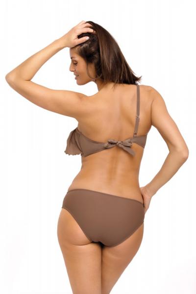 Marko M 539 SHARON Купальник с рюшами на одно плечо коричневый (tripoli)