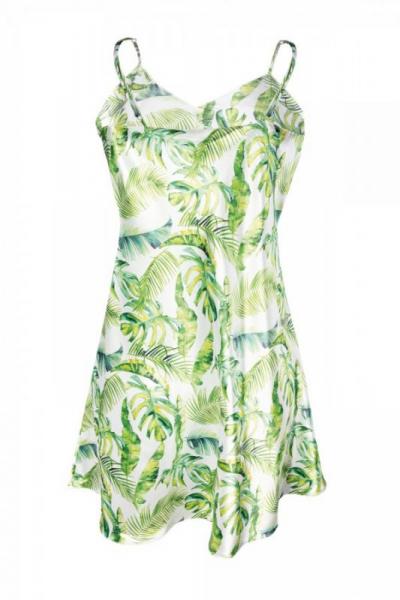 DKaren Flowers DK-HK ночная рубашка тропический принт зеленый