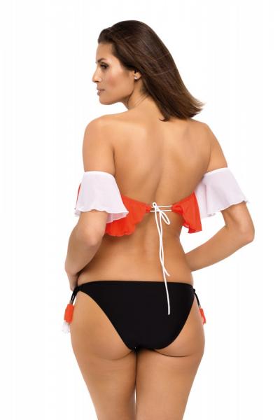 Marko M 519 ELENA Купальник с рюшами красный/белый