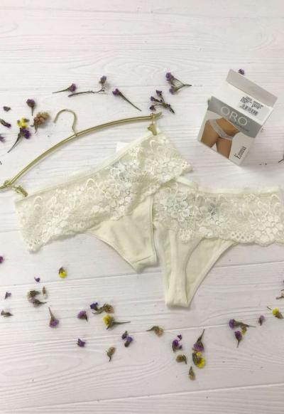 Oro Emma трусы стринги женские молочный