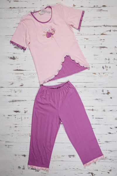 Regina R 684 Пижама женская футболка/капри розовый