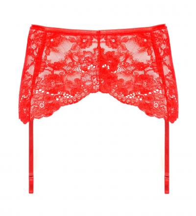 широкий красный пояс для чулок Oro 403