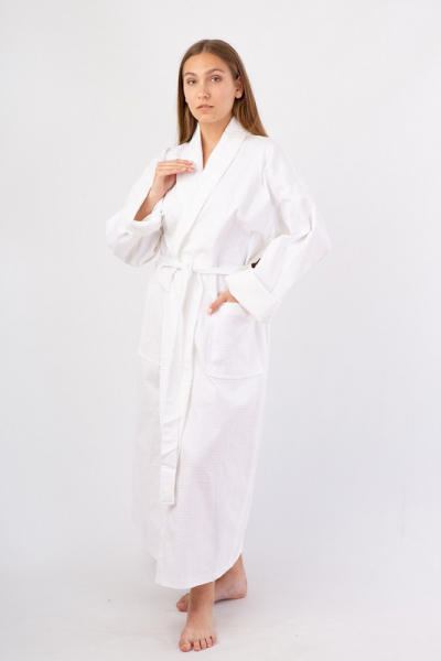 Vienetta Secret VS 035 Вафельный женский халат белый