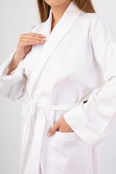 Vienetta Secret VS 035 Вафельный женский халат белый