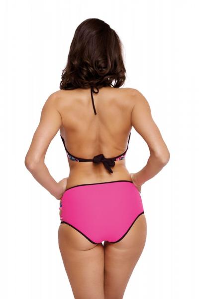 Marko M 504 MOLLY купальник з ремінцями яскраво-рожевий/квіти