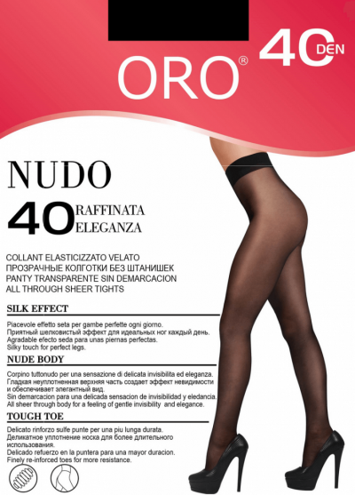 Oro Nudo 40 den колготки без штанишек черный