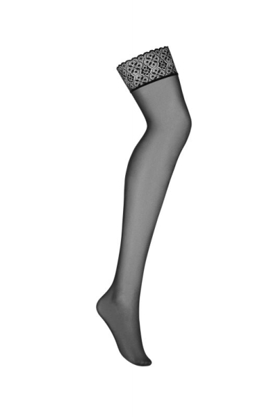 Obsessive Shibu чулки под пояс с кружевом черный