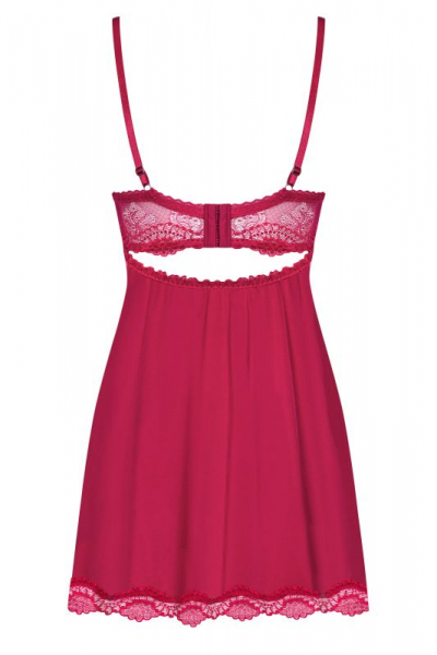 Obsessive Rosalyne женская сорочка с кружевными чашками красный